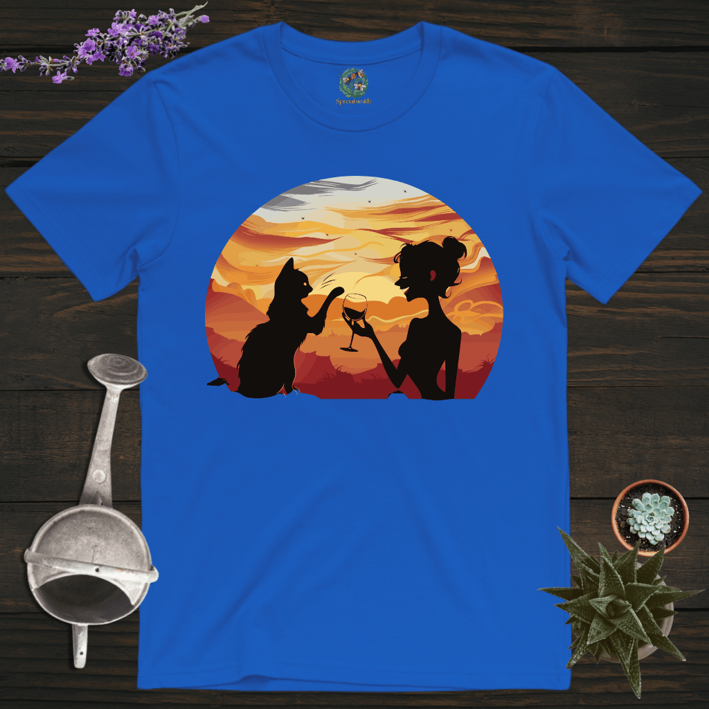 Sproutsmith T-Shirt Royal / S Wine With Cat T-Shirt