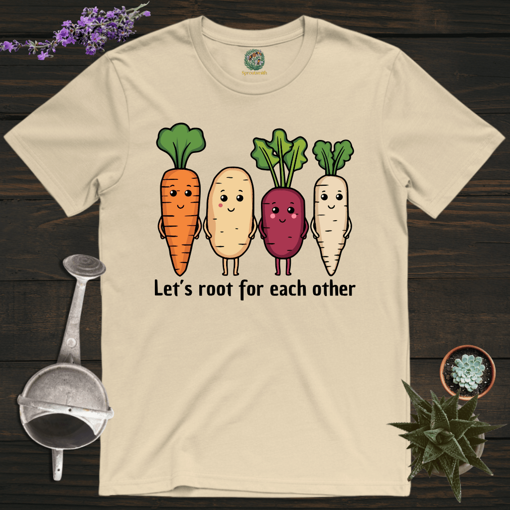 Sproutsmith T-Shirt Sand / S Let's Root For Each Other T-Shirt