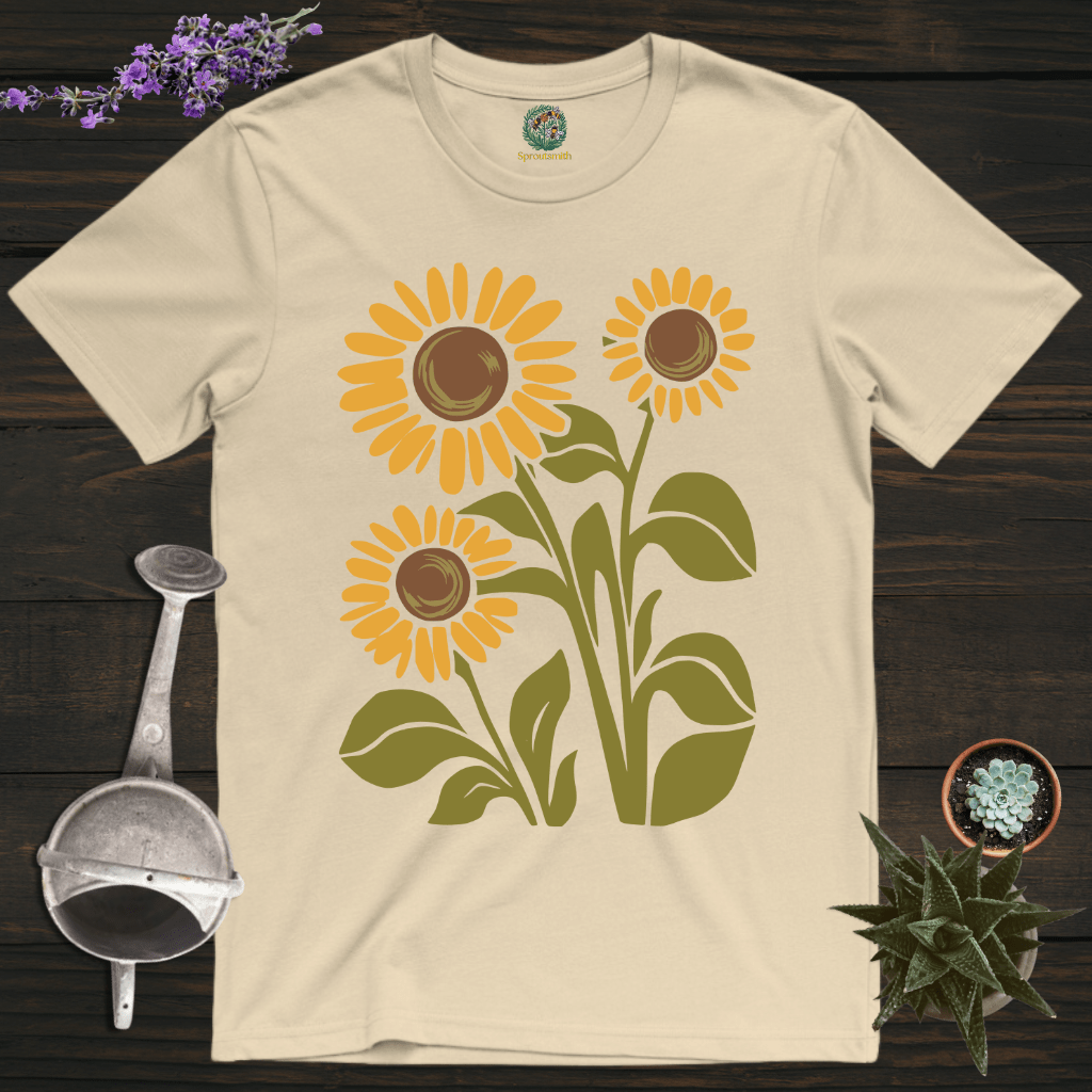 Sproutsmith T-Shirt Sand / S Retro Sunflowers T-Shirt