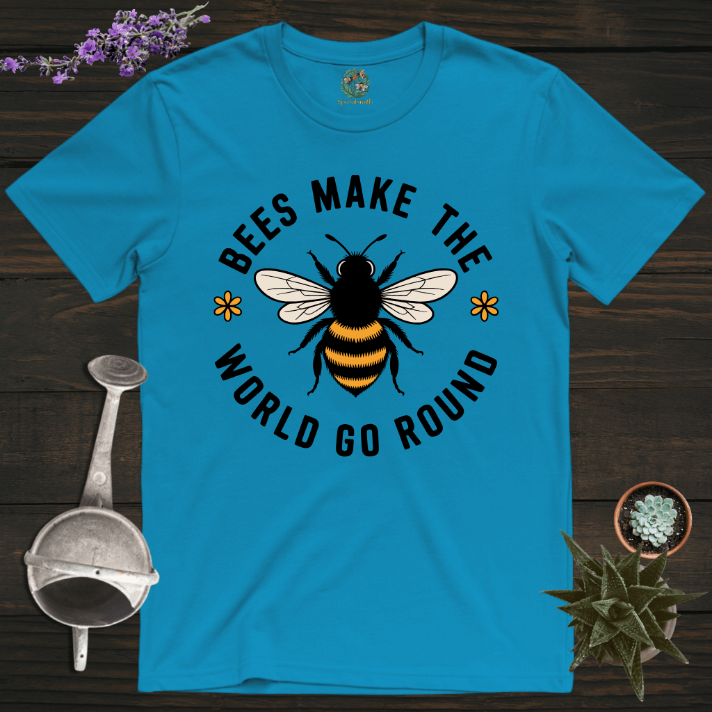 Sproutsmith T-Shirt Sapphire / S Bees Make World Go Round T-Shirt