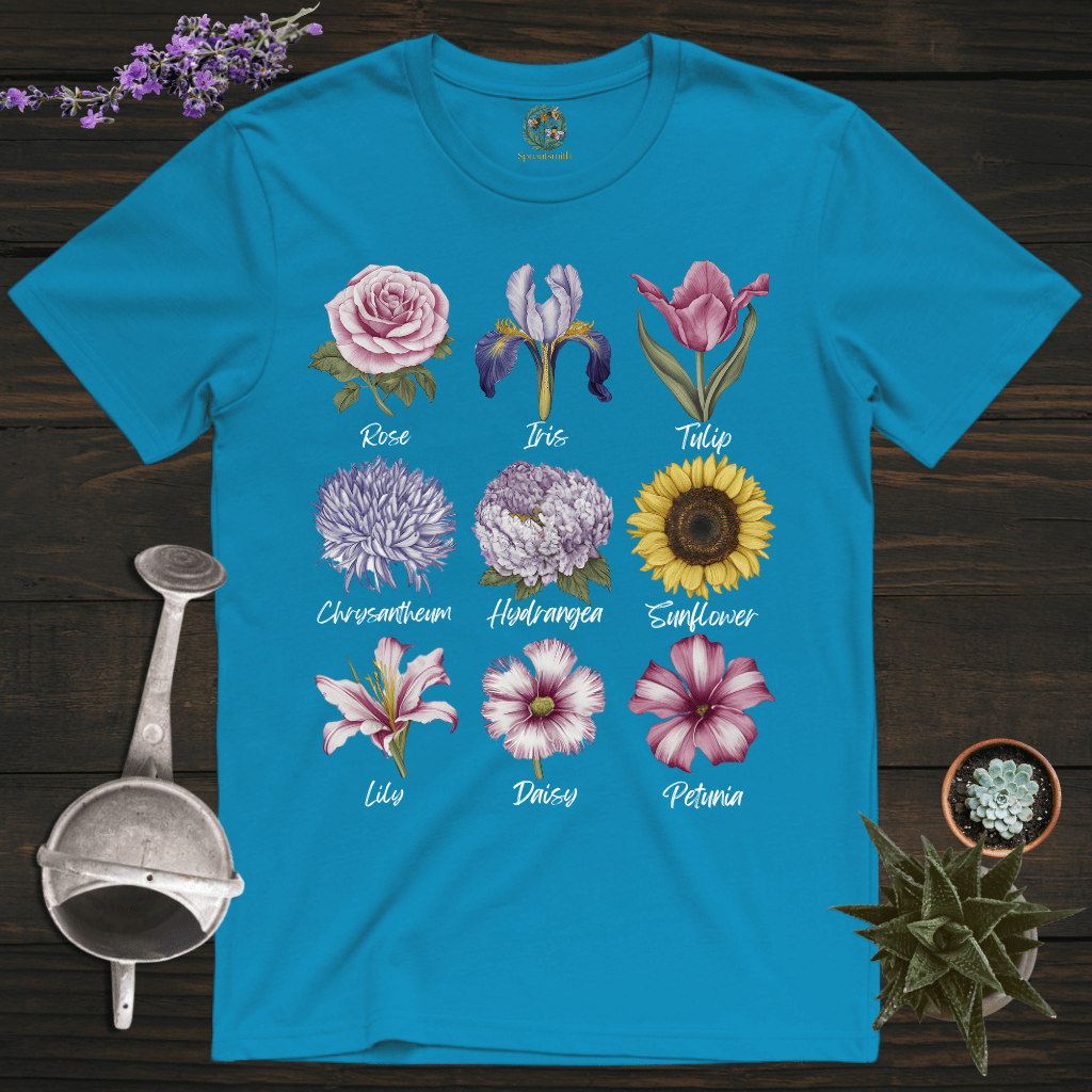 Sproutsmith T-Shirt Sapphire / S Nine Flowers T-Shirt