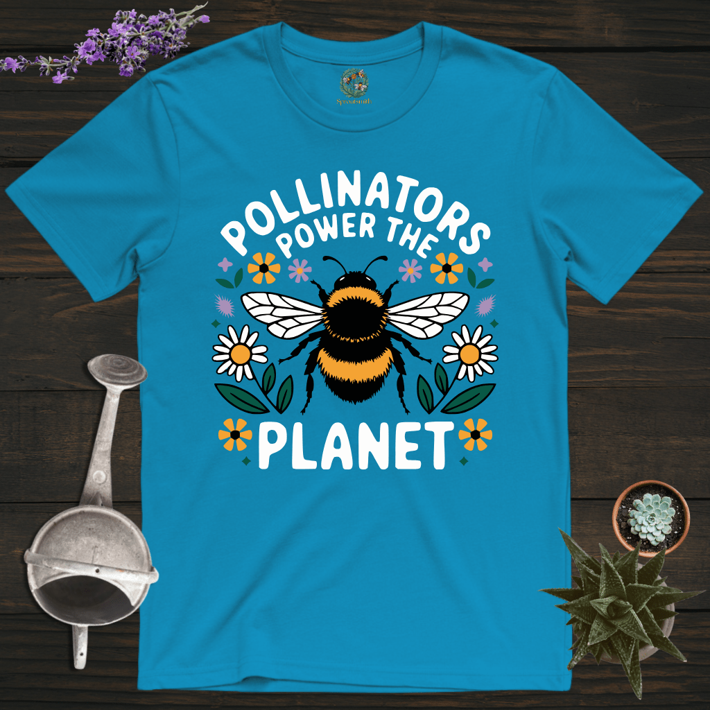 Sproutsmith T-Shirt Sapphire / S Pollinators Power the Planet T-Shirt