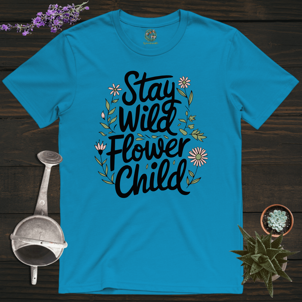 Sproutsmith T-Shirt Sapphire / S Stay Wild Flower Child T-Shirt