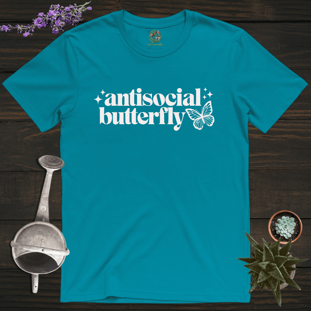 Sproutsmith T-Shirt Tropical Blue / S Antisocial Butterfly T-Shirt