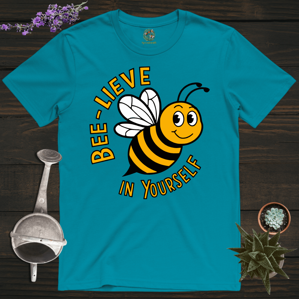 Sproutsmith T-Shirt Tropical Blue / S Bee-Lieve in Yourself T-Shirt