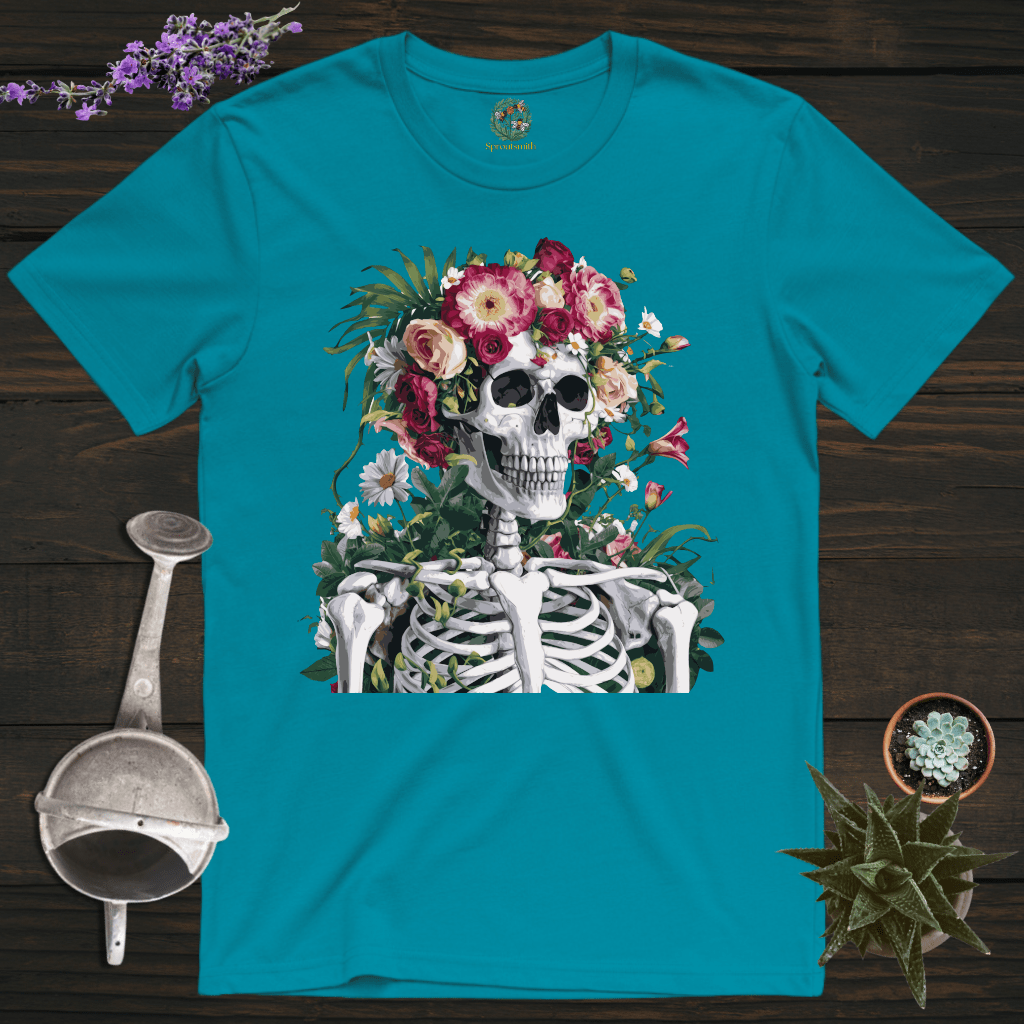 Sproutsmith T-Shirt Tropical Blue / S Floral Skeleton T-Shirt