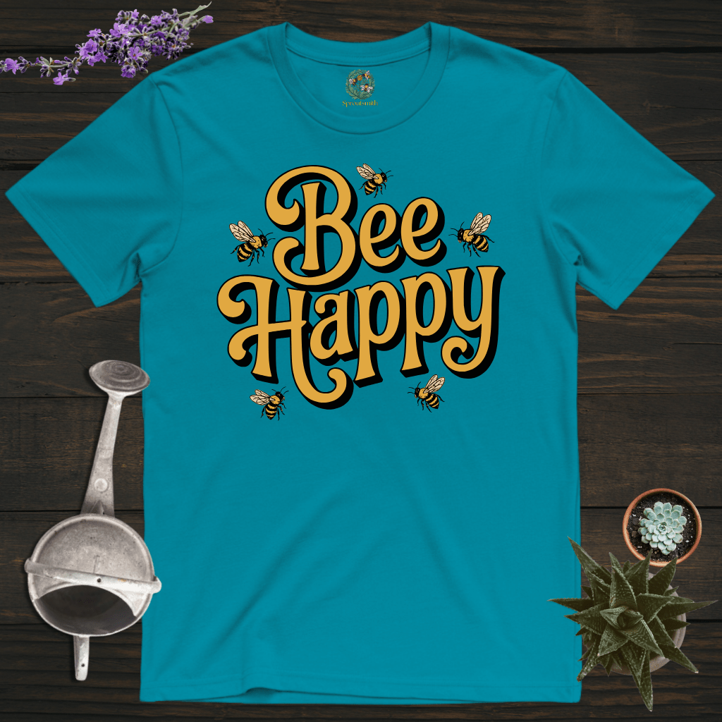 Sproutsmith T-Shirt Tropical Blue / S Just Bee Happy T-Shirt