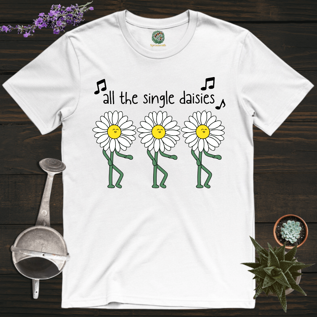 Sproutsmith T-Shirt White / S All the Single Daisies T-Shirt