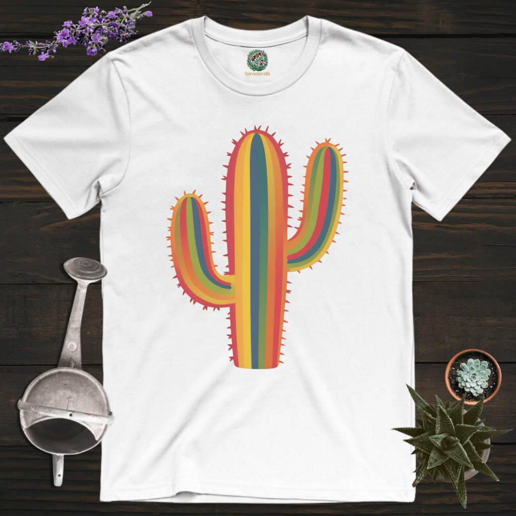 Sproutsmith T-Shirt White / S Colorful Cactus T-Shirt