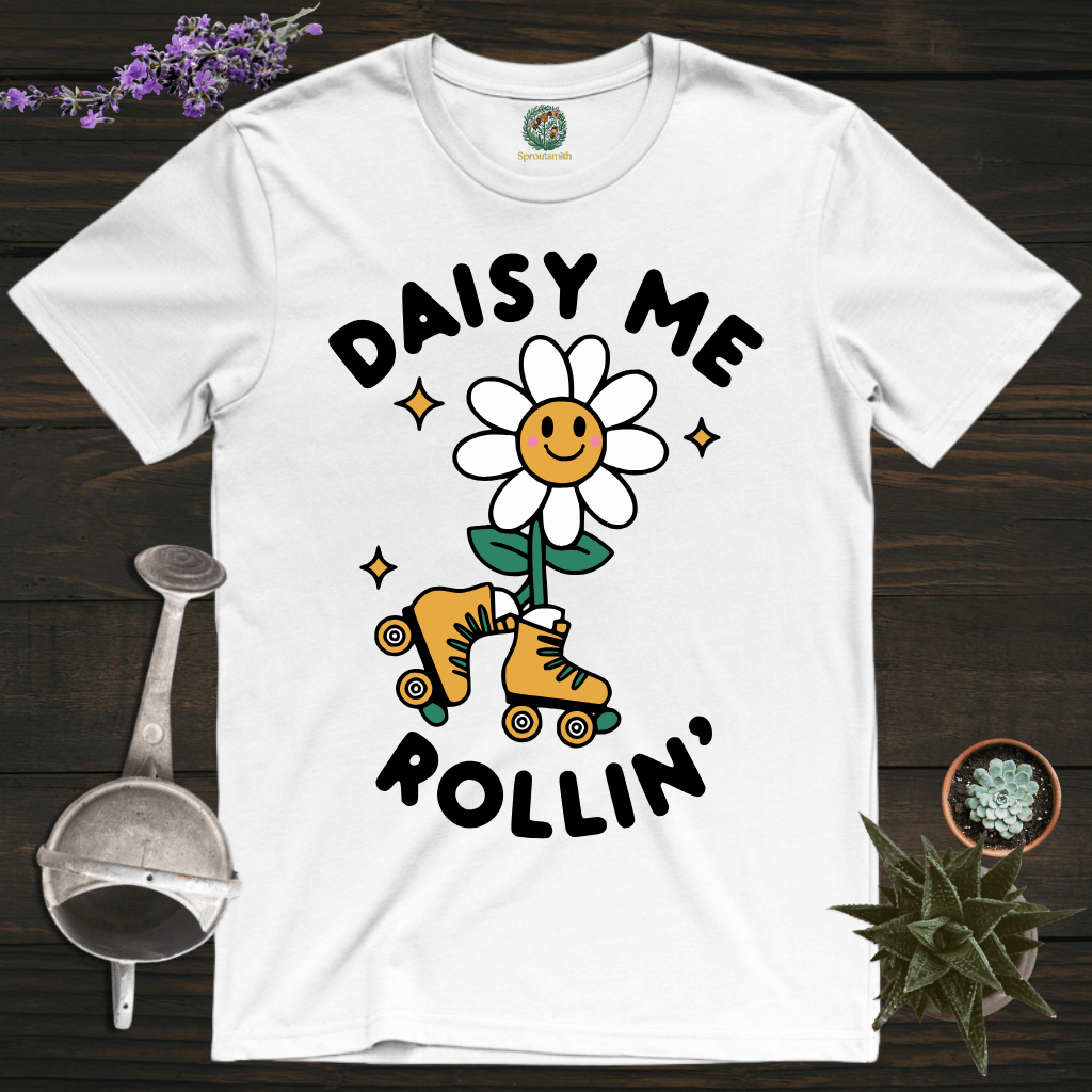 Sproutsmith T-Shirt White / S Daisy Me Rolling T-Shirt