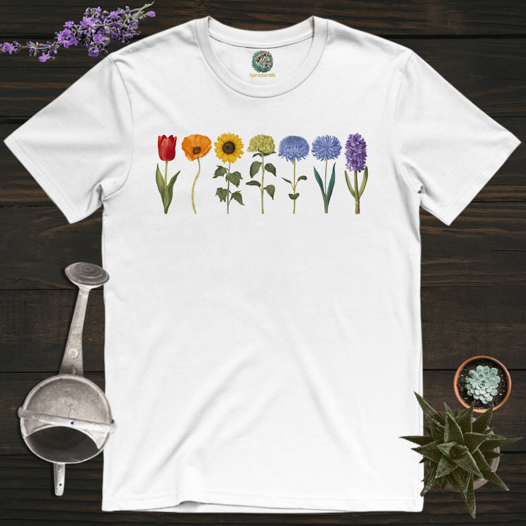 Sproutsmith T-Shirt White / S Floral Rainbow T-Shirt