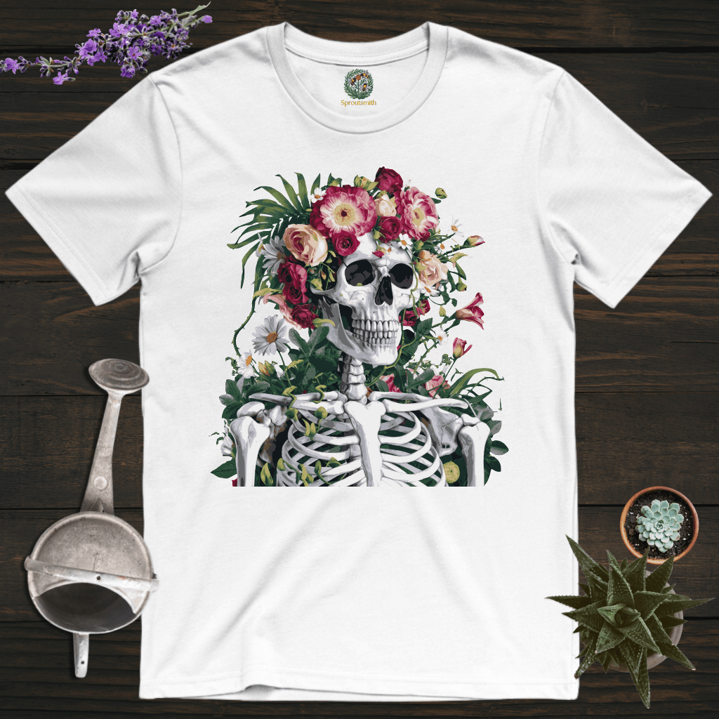 Sproutsmith T-Shirt White / S Floral Skeleton T-Shirt