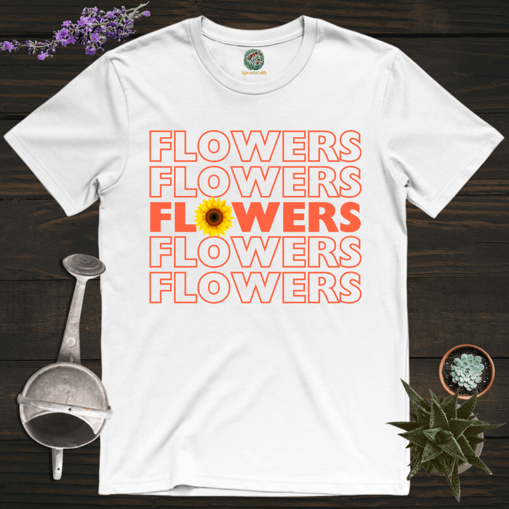 Sproutsmith T-Shirt White / S Flowers Flowers T-Shirt