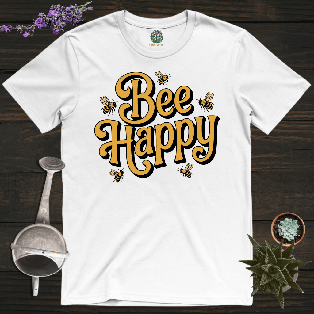 Sproutsmith T-Shirt White / S Just Bee Happy T-Shirt