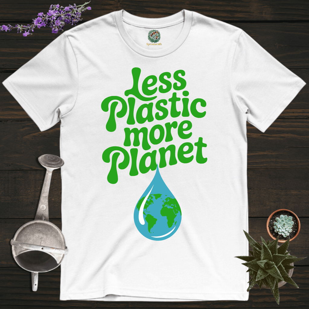 Sproutsmith T-Shirt White / S Less Plastic More Planet T-Shirt