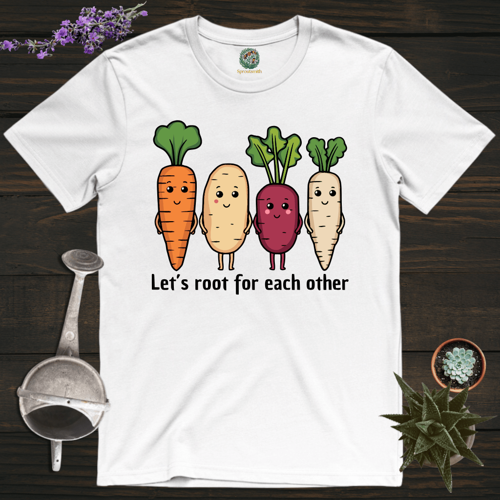 Sproutsmith T-Shirt White / S Let's Root For Each Other T-Shirt