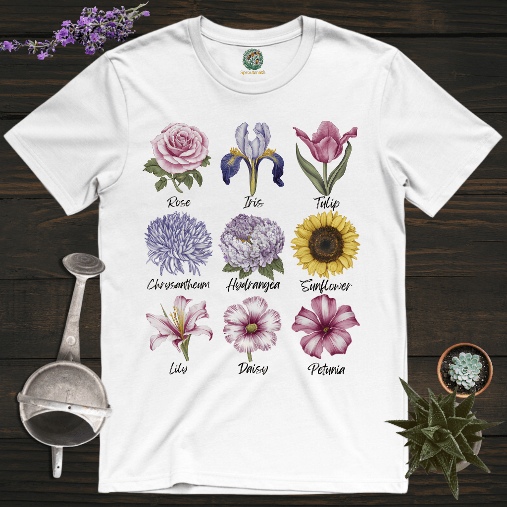 Sproutsmith T-Shirt White / S Nine Flowers T-Shirt