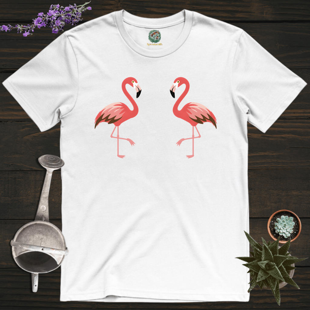 Sproutsmith T-Shirt White / S Pink Flamingo T-Shirt