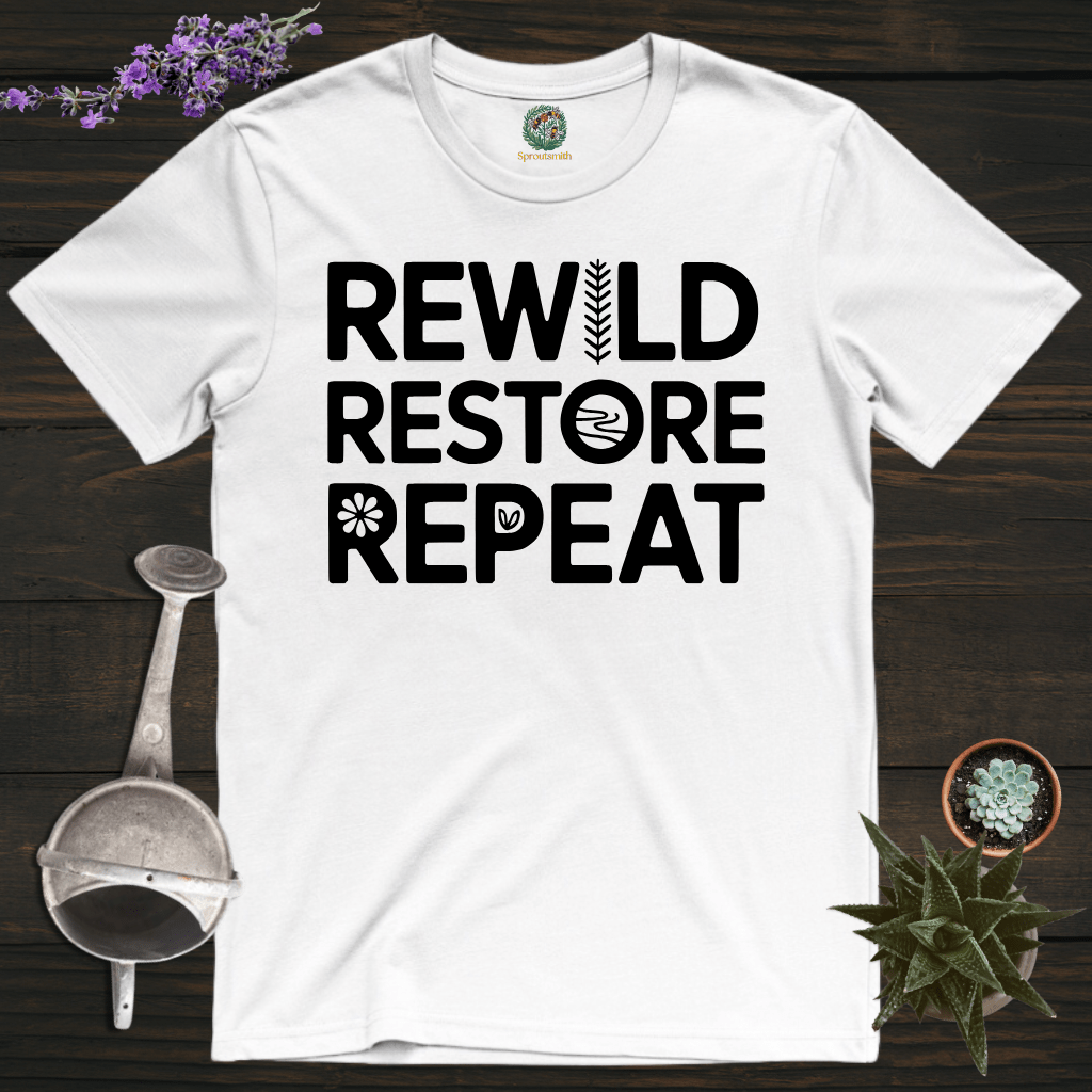 Sproutsmith T-Shirt White / S Rewild Restore Repeat T-Shirt