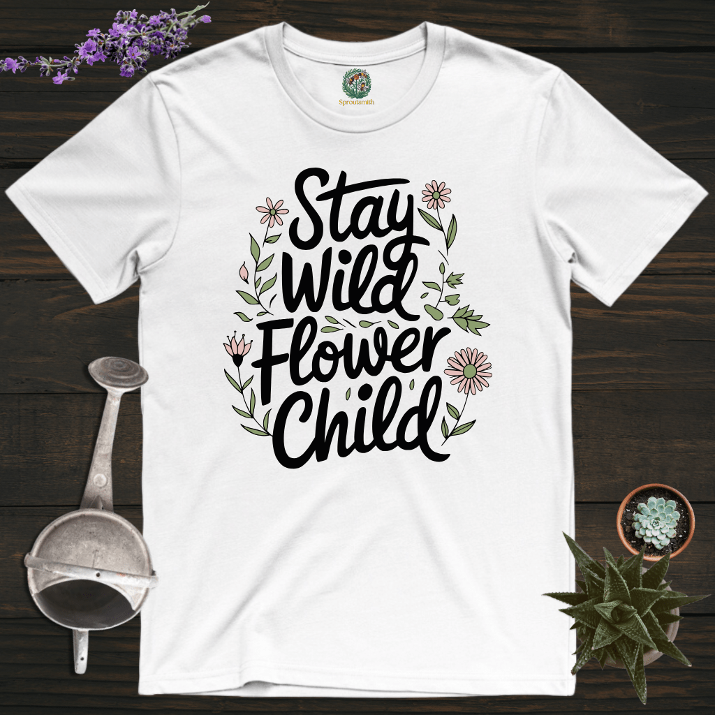 Sproutsmith T-Shirt White / S Stay Wild Flower Child T-Shirt