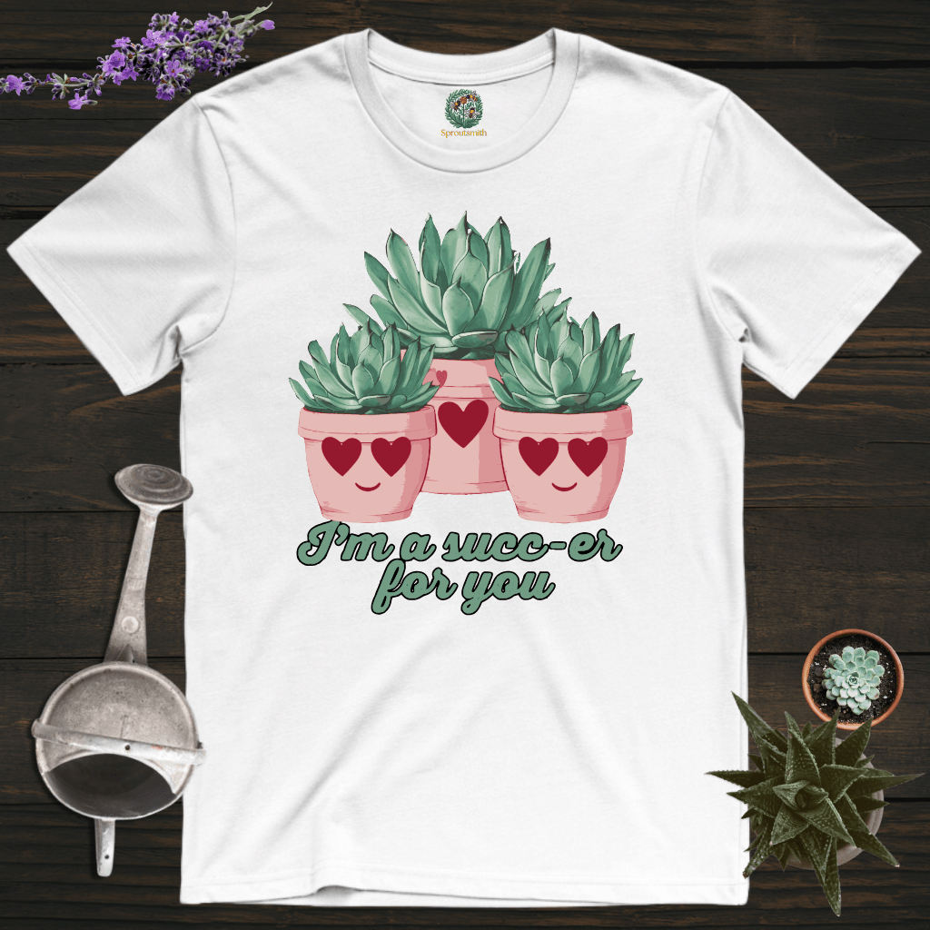 Sproutsmith T-Shirt White / S Succ-er For You T-Shirt