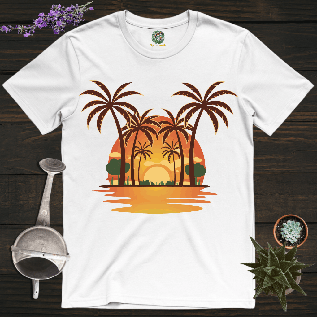 Sproutsmith T-Shirt White / S Sunset Palms T-Shirt