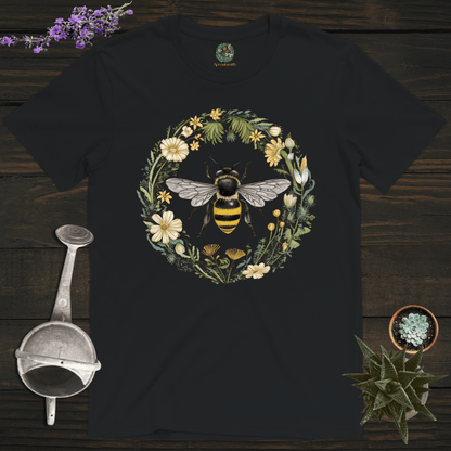 Sproutsmith T-Shirt Black / S Bee Flowers T-Shirt