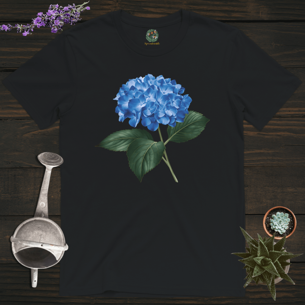 Sproutsmith T-Shirt Black / S Blue Hydrangea T-Shirt
