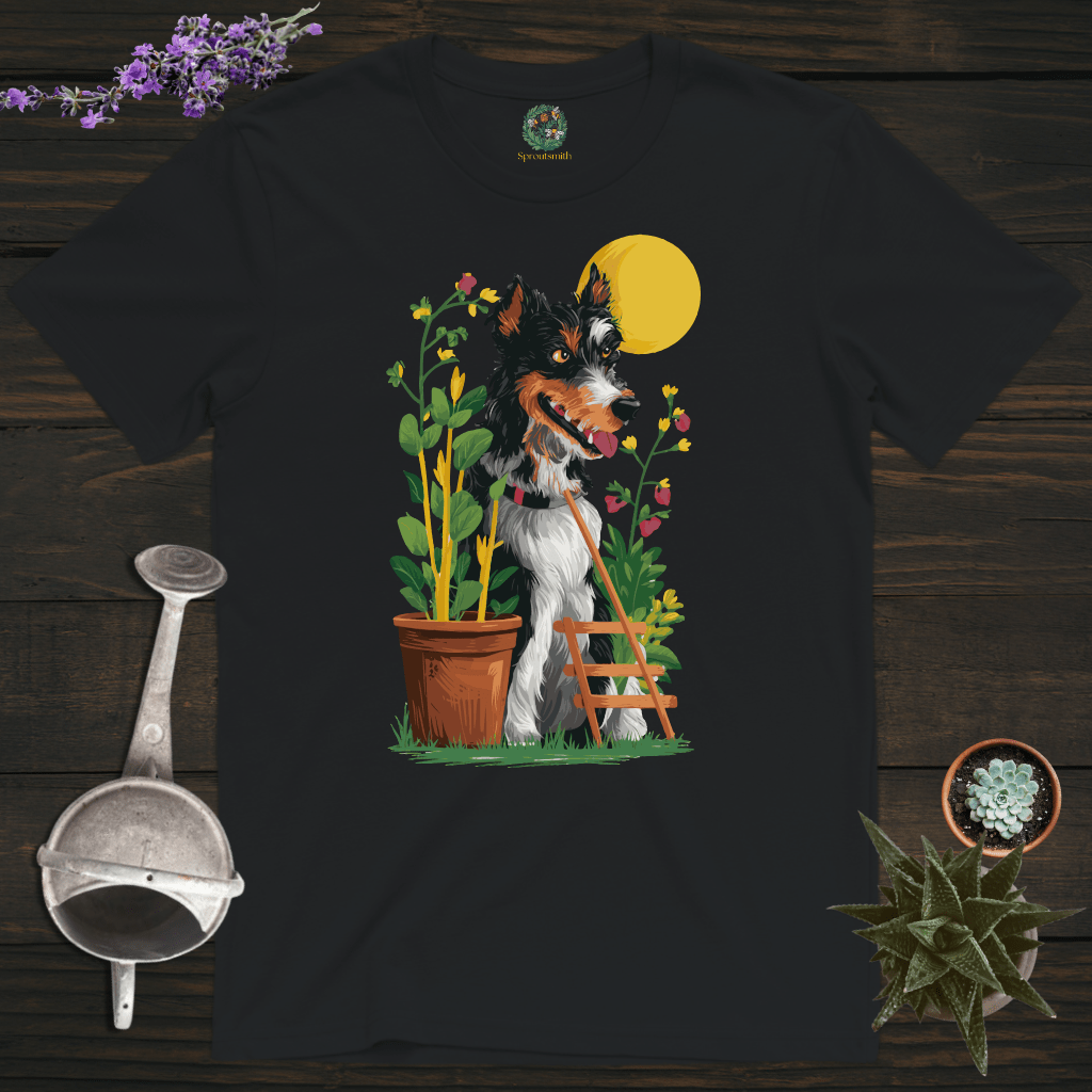Sproutsmith T-Shirt Black / S Dog in the Garden T-Shirt