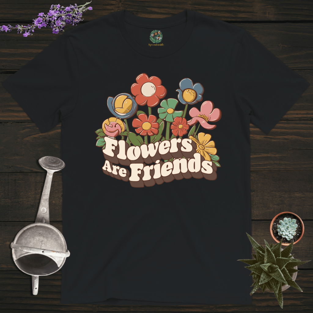 Sproutsmith T-Shirt Black / S Flowers Are Friends T-Shirt