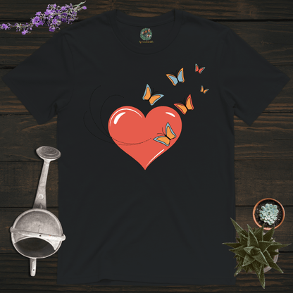 Sproutsmith T-Shirt Black / S Heart Flutter T-Shirt