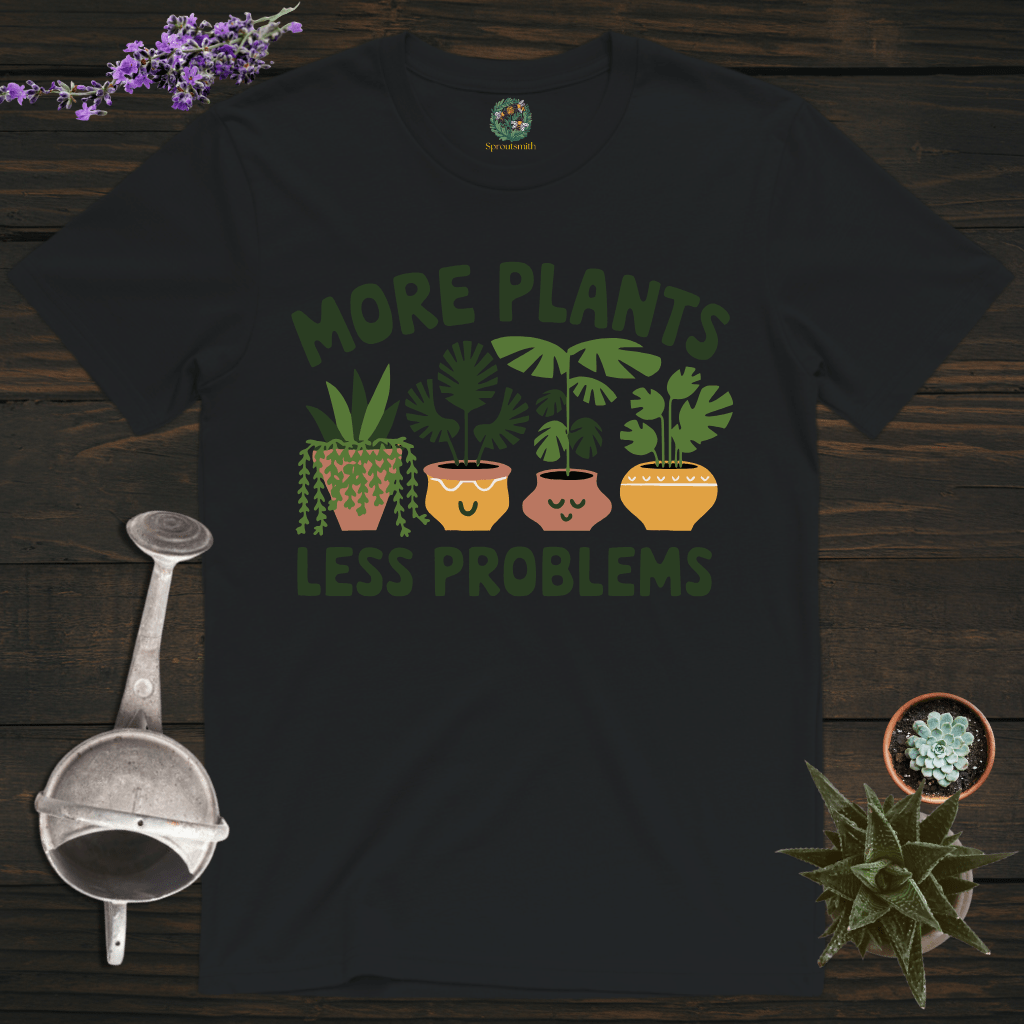 Sproutsmith T-Shirt Black / S More Plants Less Problems T-Shirt