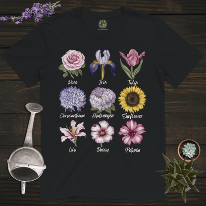 Sproutsmith T-Shirt Black / S Nine Flowers T-Shirt