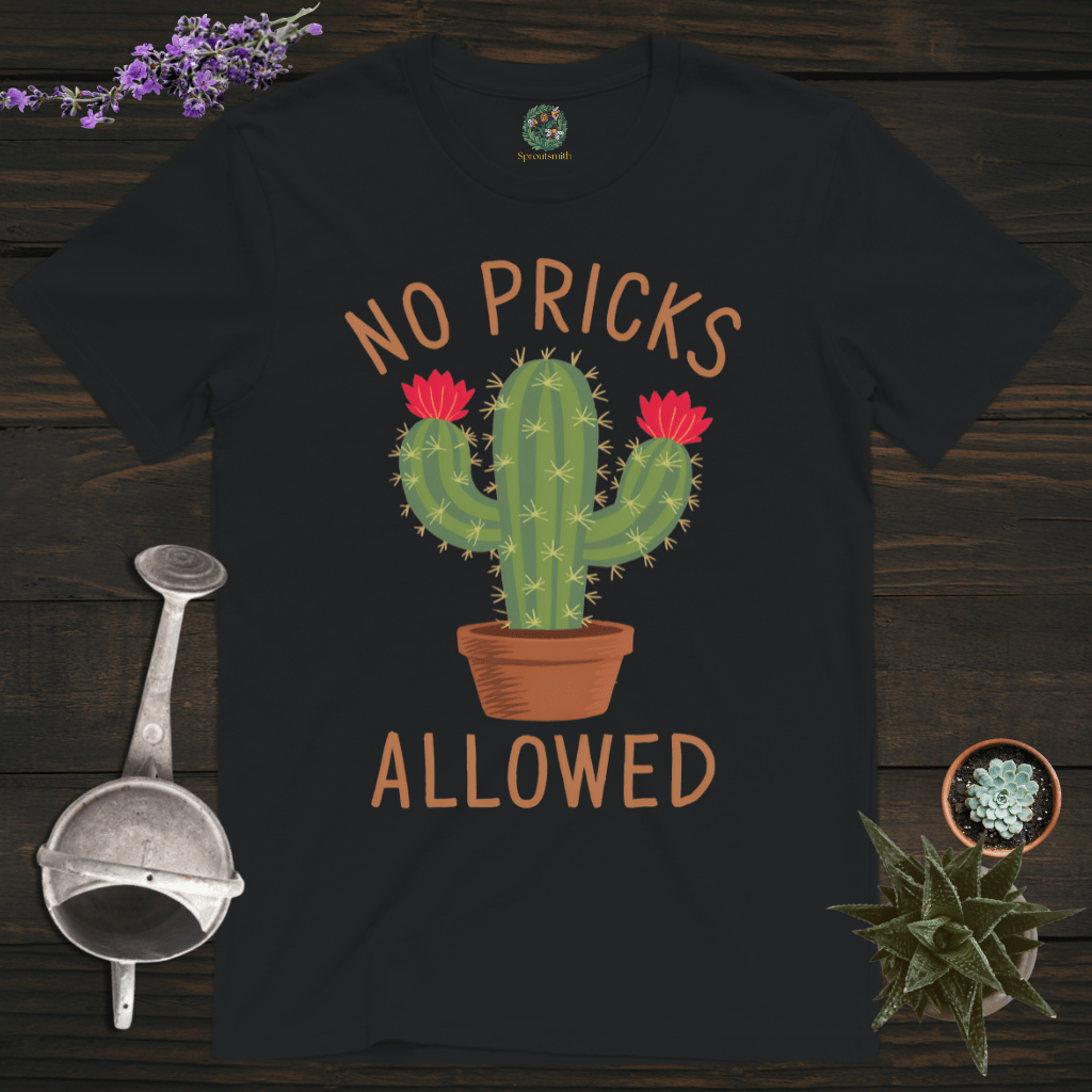 Sproutsmith T-Shirt Black / S No Pricks Allowed Cactus T-Shirt