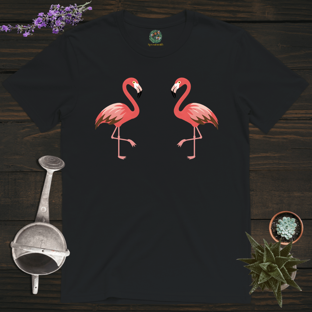 Sproutsmith T-Shirt Black / S Pink Flamingo T-Shirt