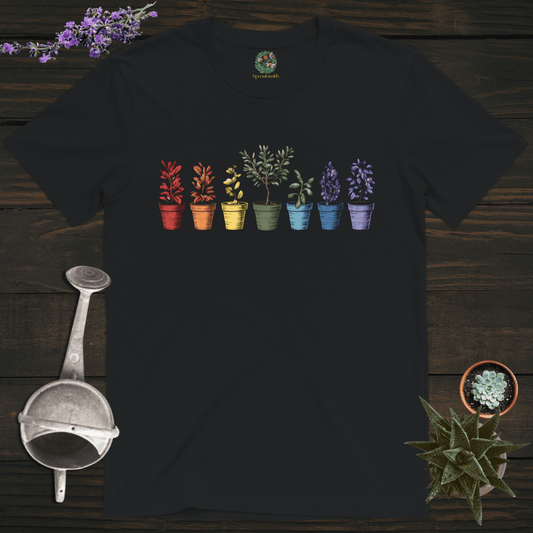 Sproutsmith T-Shirt Black / S Rainbow Pots T-Shirt