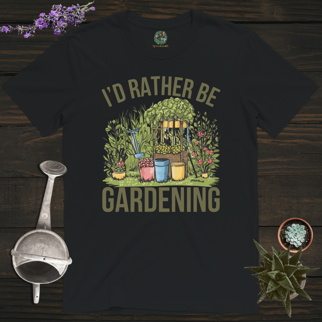 Sproutsmith T-Shirt Black / S Rather Be Gardening T-Shirt