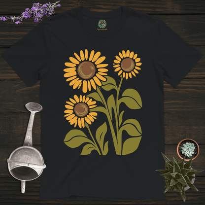 Sproutsmith T-Shirt Black / S Retro Sunflowers T-Shirt