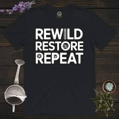 Sproutsmith T-Shirt Black / S Rewild Restore Repeat T-Shirt