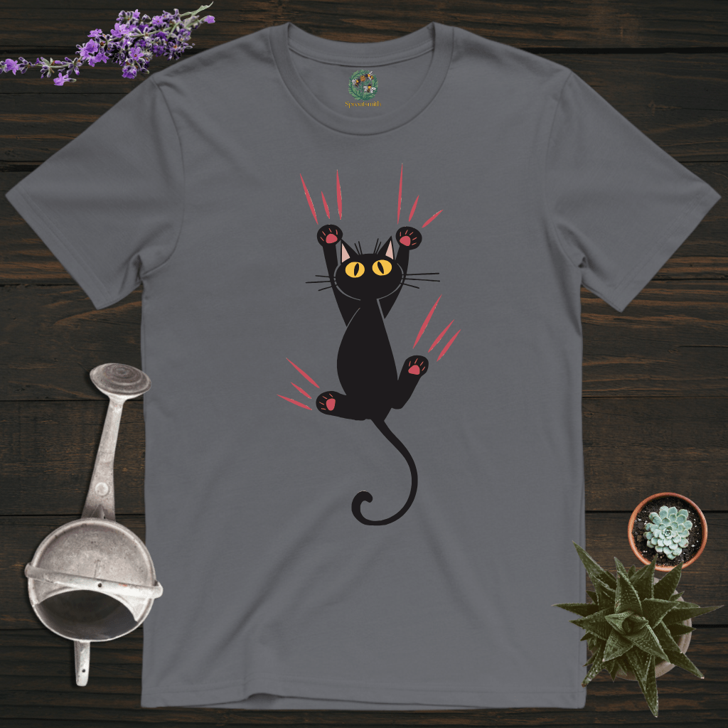Sproutsmith T-Shirt Charcoal / S Don't Let Go Cat T-Shirt