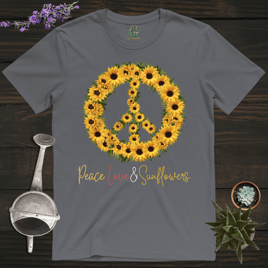 Sproutsmith T-Shirt Charcoal / S Peace, Love and Sunflowers T-Shirt