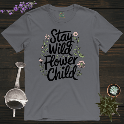 Sproutsmith T-Shirt Charcoal / S Stay Wild Flower Child T-Shirt