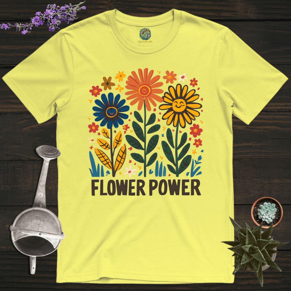 Sproutsmith T-Shirt Cornsilk / S Flower Power T-Shirt