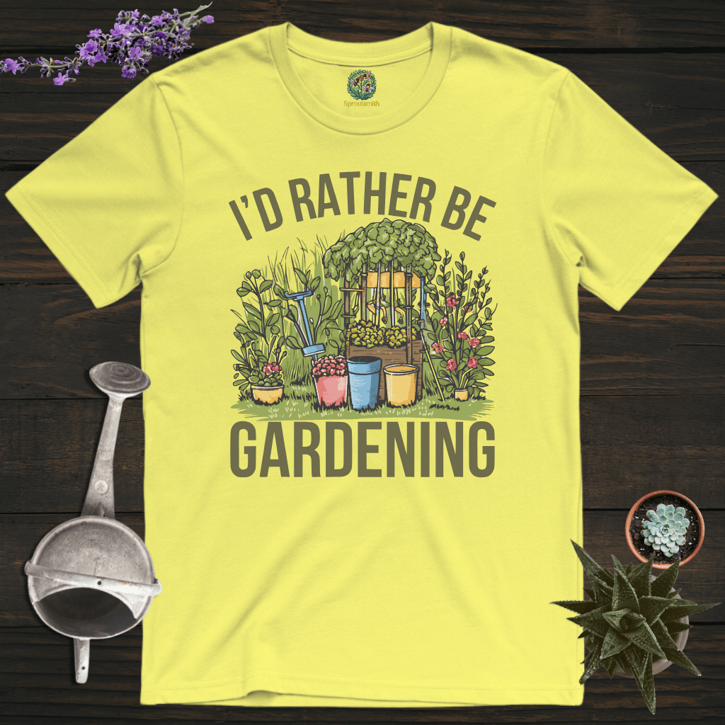Sproutsmith T-Shirt Cornsilk / S Rather Be Gardening T-Shirt