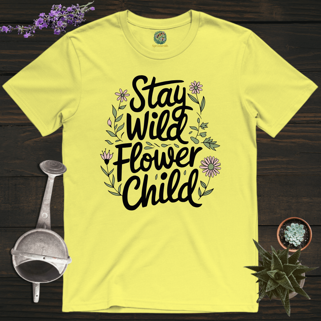 Sproutsmith T-Shirt Cornsilk / S Stay Wild Flower Child T-Shirt