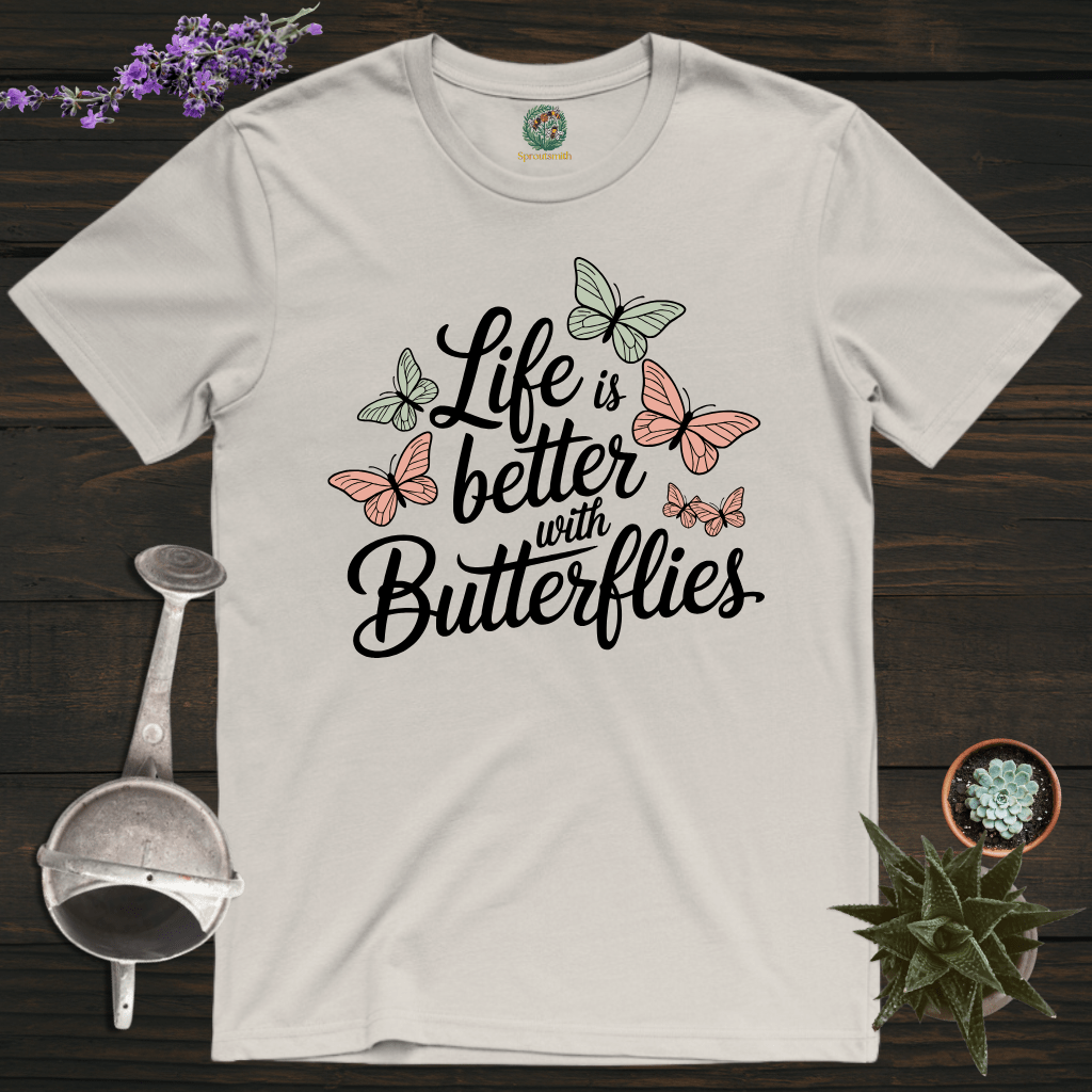 Sproutsmith T-Shirt Ice Grey / S Better With Butterflies T-Shirt