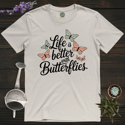Sproutsmith T-Shirt Ice Grey / S Better With Butterflies T-Shirt