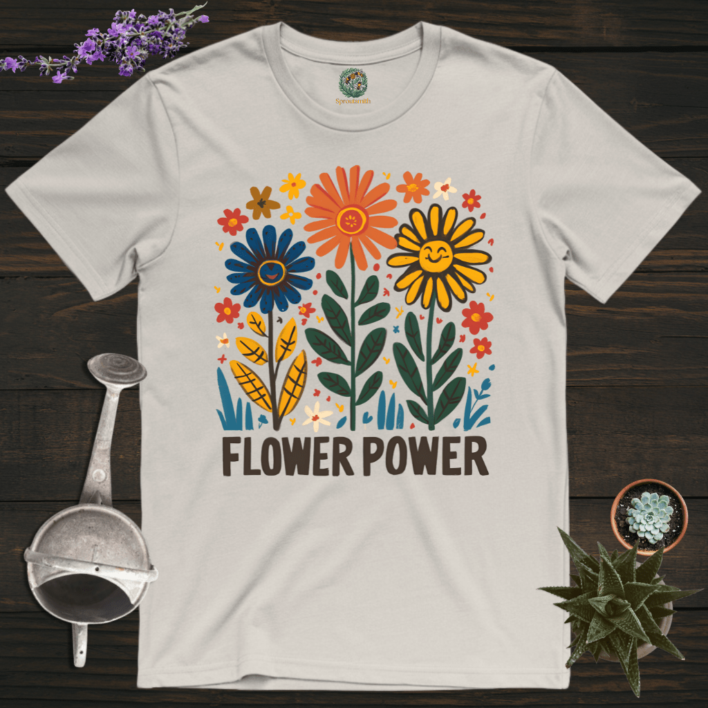 Sproutsmith T-Shirt Ice Grey / S Flower Power T-Shirt