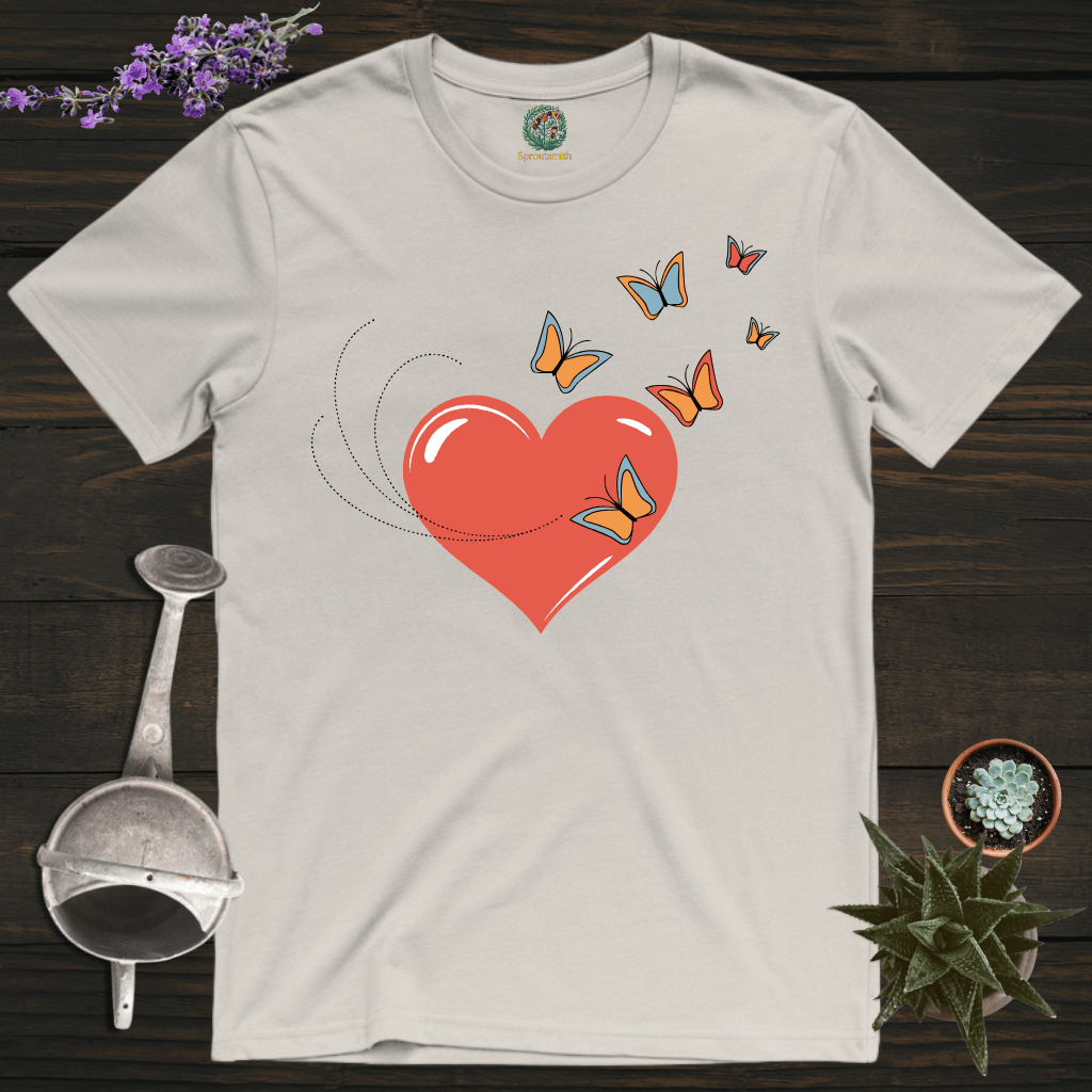 Sproutsmith T-Shirt Ice Grey / S Heart Flutter T-Shirt