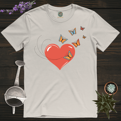 Sproutsmith T-Shirt Ice Grey / S Heart Flutter T-Shirt